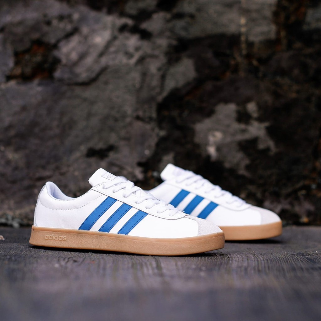 ADIDAS NEO VL COURT WHITE BLUE GUM SOLE 40 - 44