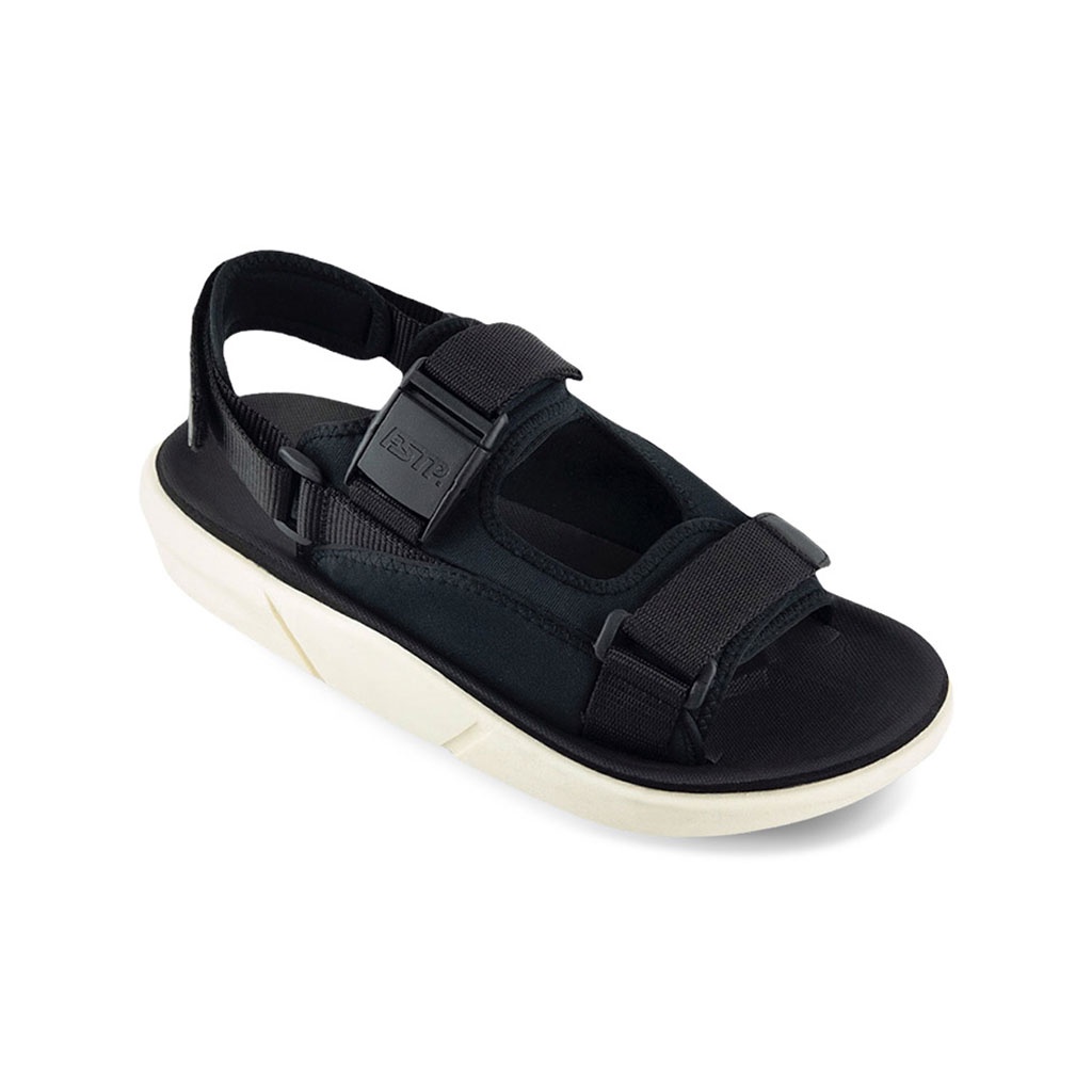 HIMA BLACK ORIGINAL x FOOTSTEP Sandal Casual Hitam Pria Sendal Gunung Kasual Jalan Santai Harian Main Hangout Lebaran Fashion Distro Remaja Traveling Outdoor Premium Travelling Footwear Tali 2 Strap Big Size Jumbo Ukuran Besar 44 Keren Terbaru Kekinian
