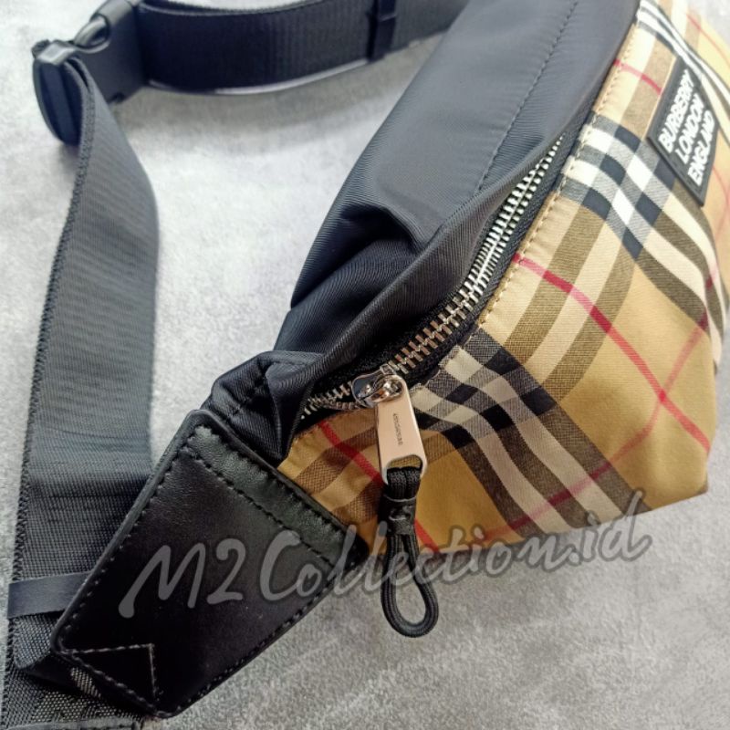 Waistbag Burberry London England Sonny Icon Stripe belt bag Nylon Premium Quality