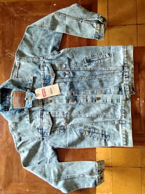 Jaket Jeans Cowok Sandwash