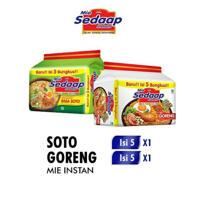 

mie instan sedaap isi 5