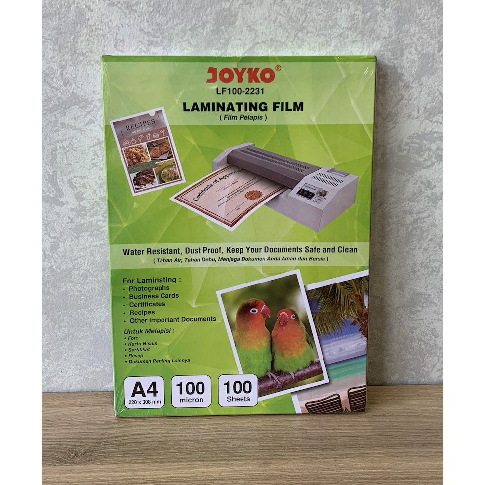

Laminating Film A4/ Plastik Laminating Joyko LF100-2231