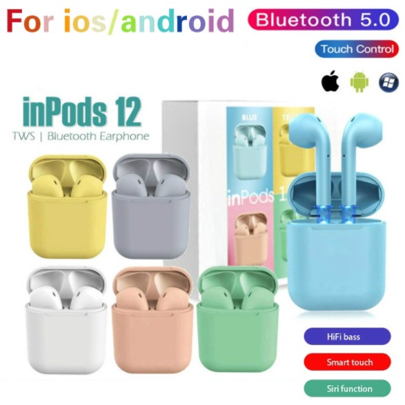 INPODS i12 MACARON TWS 5.0 HEADSET BLUETOOTH WIRELESS