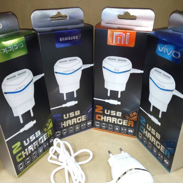 Charger merk 3.5A Dual USB Ports