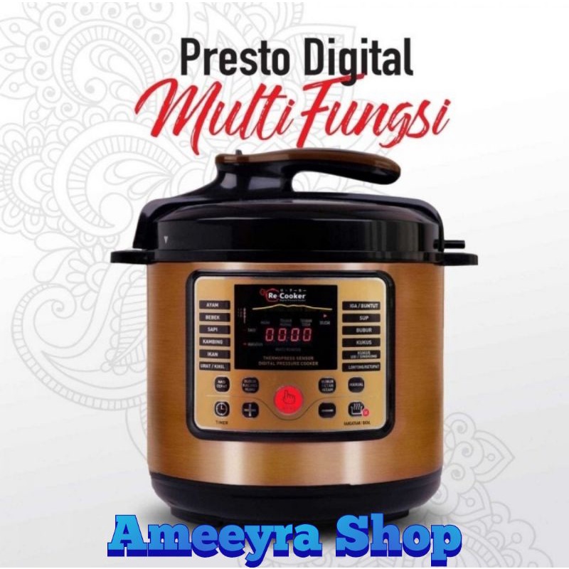 RB Cooker Presto Digital Kapasitas 6L Multi Fungsi 16 Menu Praktis