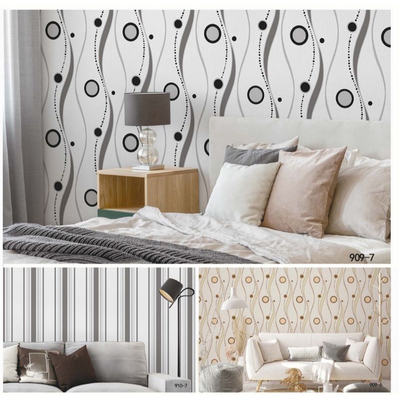 Wallpaper Rumah Modern Minimalis Abstrak kombinasi hitam putih