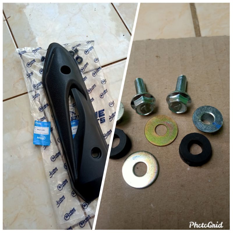 PAKET TAMENG TUTUP KNALPOT PLUS BAUT BEAT KARBU