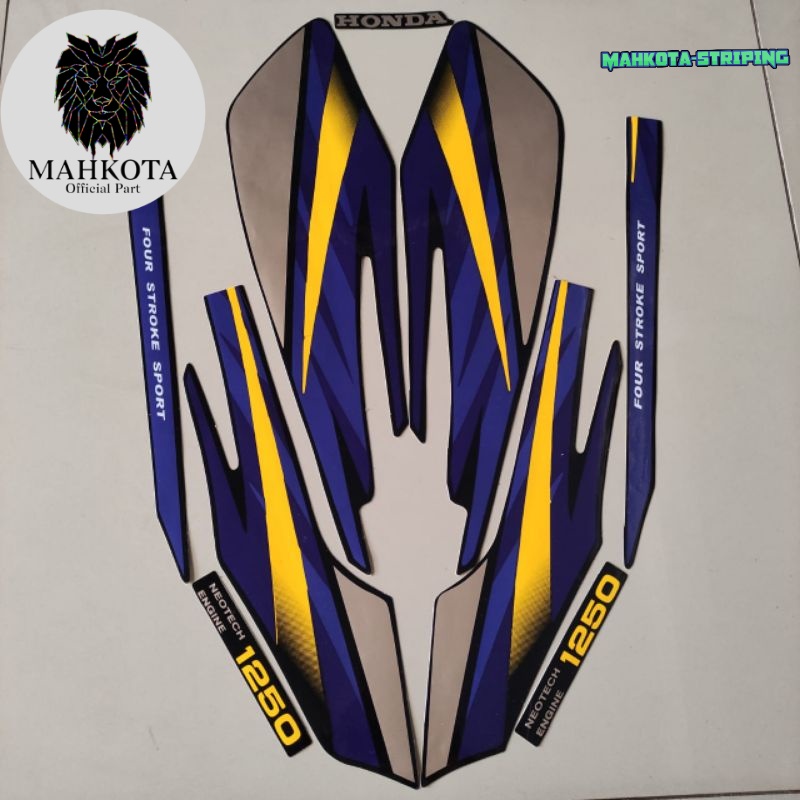 Striping Stiker Polet Sepeda Motor List honda gl max glmax 1997 1998 neo tech kuning biru ungu list 