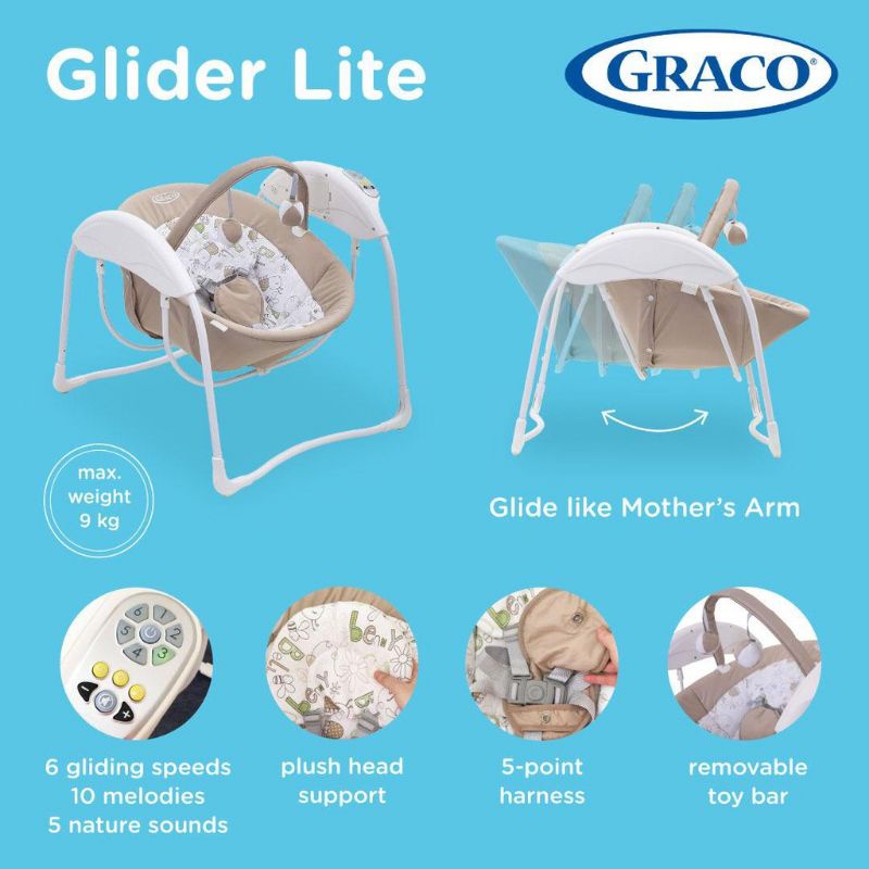 Ayunan Bayi Otomatis Baby Swing Graco Swing Glider Lite Benny &amp; Bell