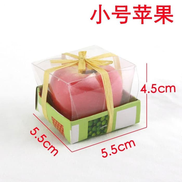 XAP apple candle lilin apel natal christmas dekorasi hiasan pajangan - KECIL 5.5 CM