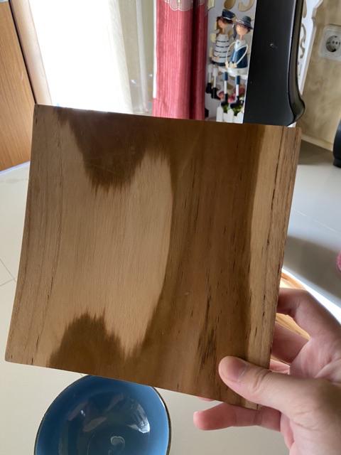 Naruna Piring Kayu Jati Kotak Bisa Grafir Satuan