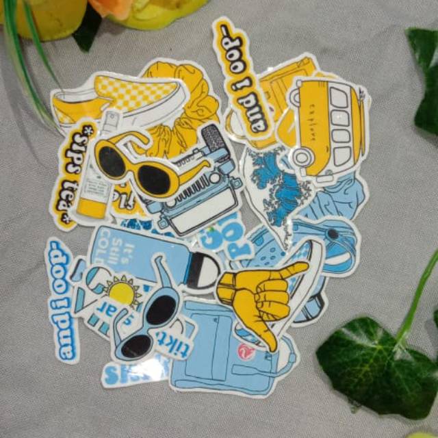 

35pcs/Yellow and blue sticker