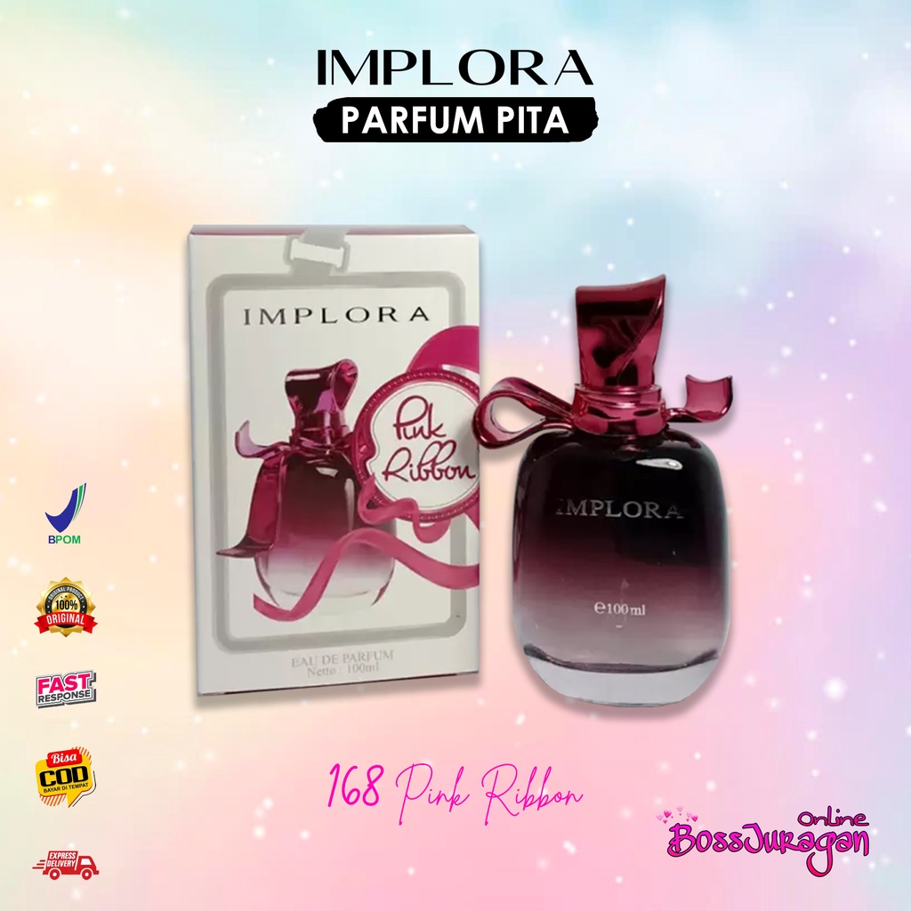 (BOSS) Implora Parfum Pita Series - 168 Pink Ribbon | 268 Luxury Gold | 368 Magnificent