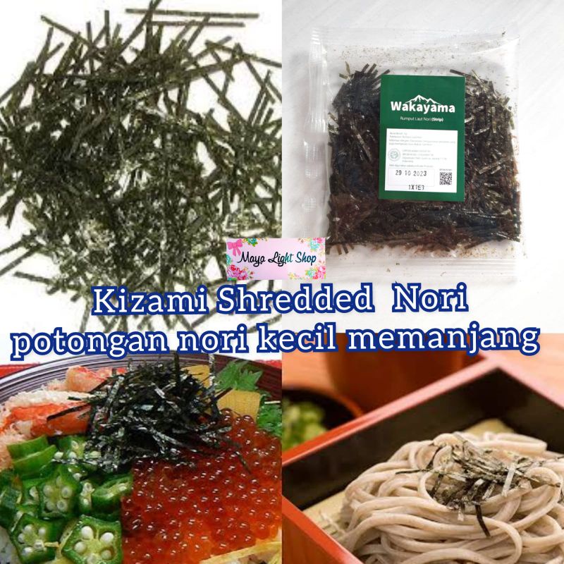 kizami shredded nori 5gr taburan nori mirip aonori rumput laut topping ramen mie takoyaki mentai okonomiyaki seaweed cutting wakame murah