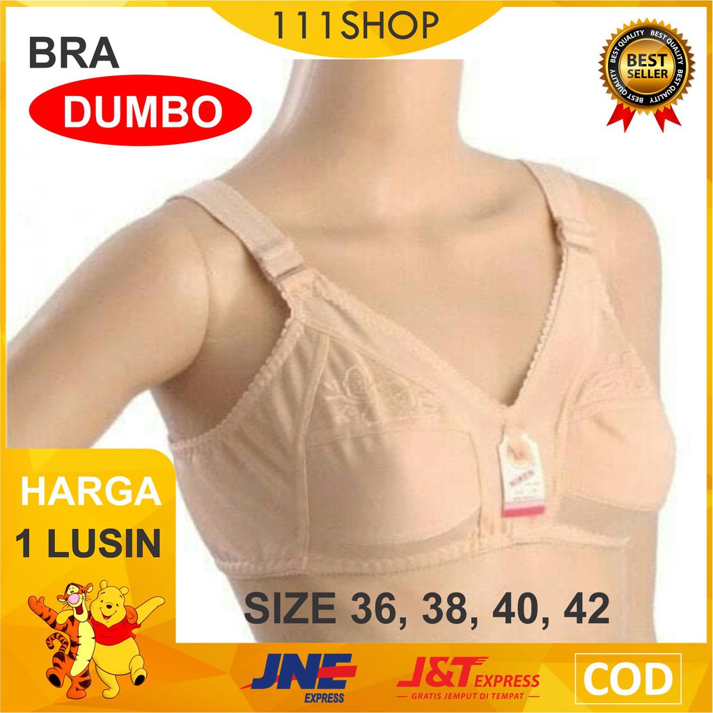 (1 LUSIN /12 PCS) BRA WANITA BH WANITA / KUTANG WANITA PEREMPUAN DUMBO SIZE 38 40 42 MURAH GROSIR