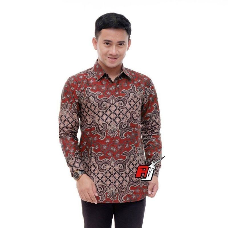 Kemeja Batik Pria Lengan Panjang | Batik Pria Lengan Panjang M L XL XXL | Batik Pria Murah