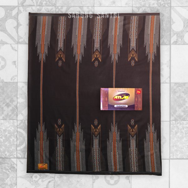 Sarung ATLAS Idaman Harmoni Seroja Coklat Tua 01
