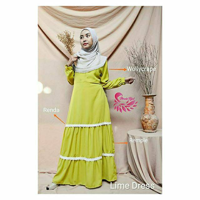 (gamis) Lime Dress