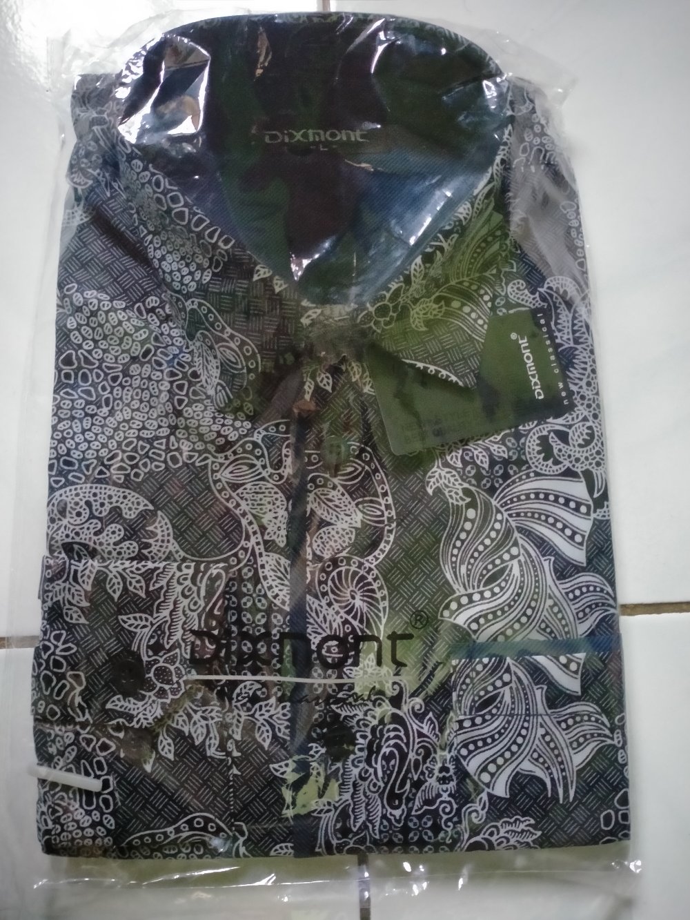 Kemeja Batik Pria Lengan Panjang Bl38 Katun Motif Modern Dixmont Semi Slimfit Premium