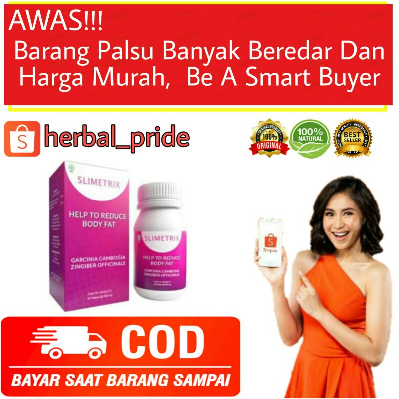 Slimetrix Asli Obat Pelangsing Badan Herbal Cepat