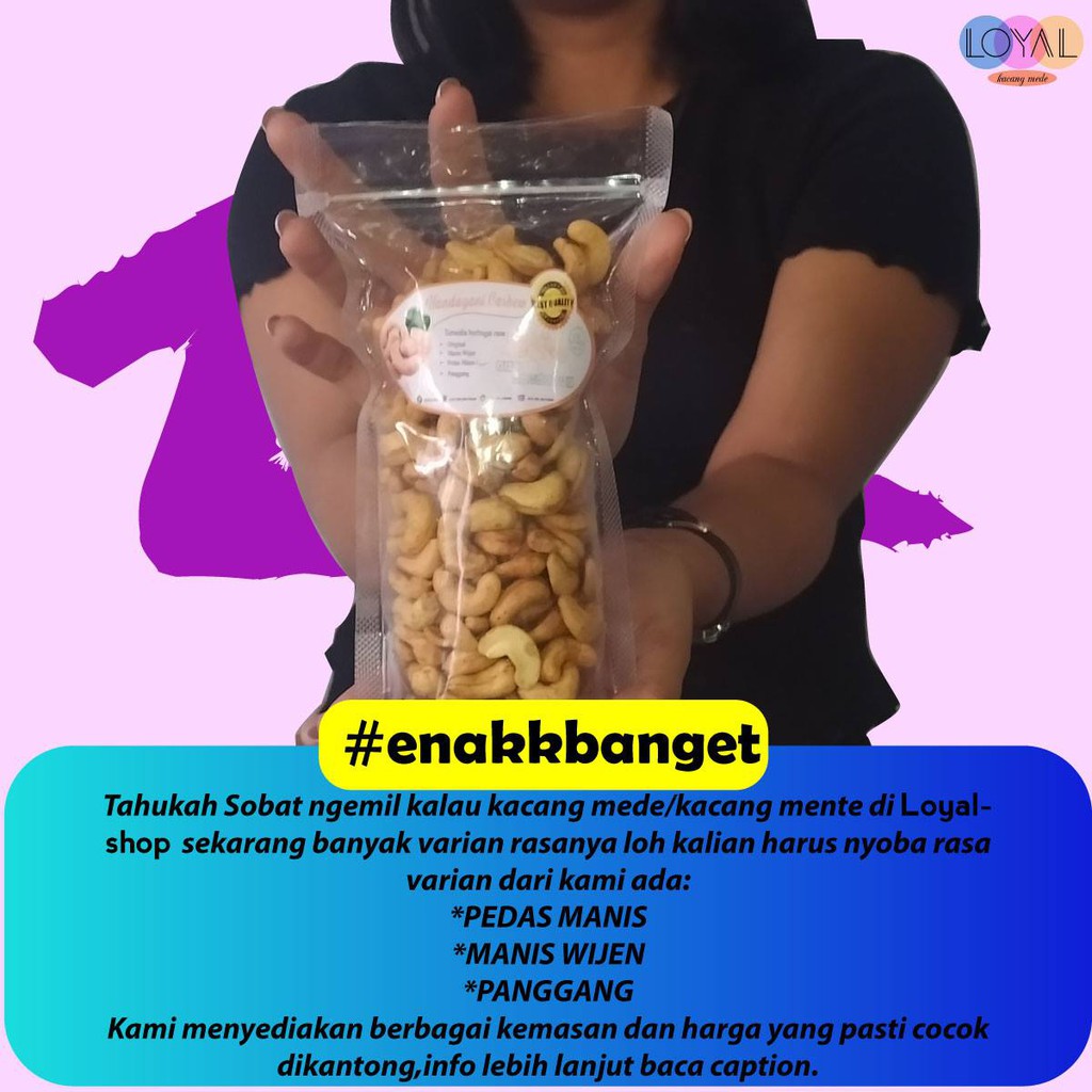 

Kacang mede mete panggang netto 500 gram