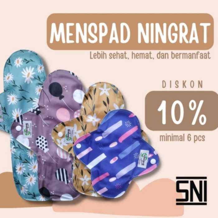 NINGRAT Menspad Pembalut Kain Cuci Ulang Eco Friendly Menstrual Pad