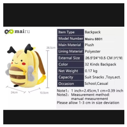 Mairu Tas Sekolah Anak Boneka Karakter Zoo Edition Ransel Backpack 8801 Bonus Kacamata Anti Radiasi 8285