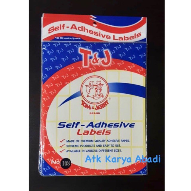 Jual Tom and Jerry Labels no. 108 / Sticker T&J No. 108 ( 1 Pack isi ...