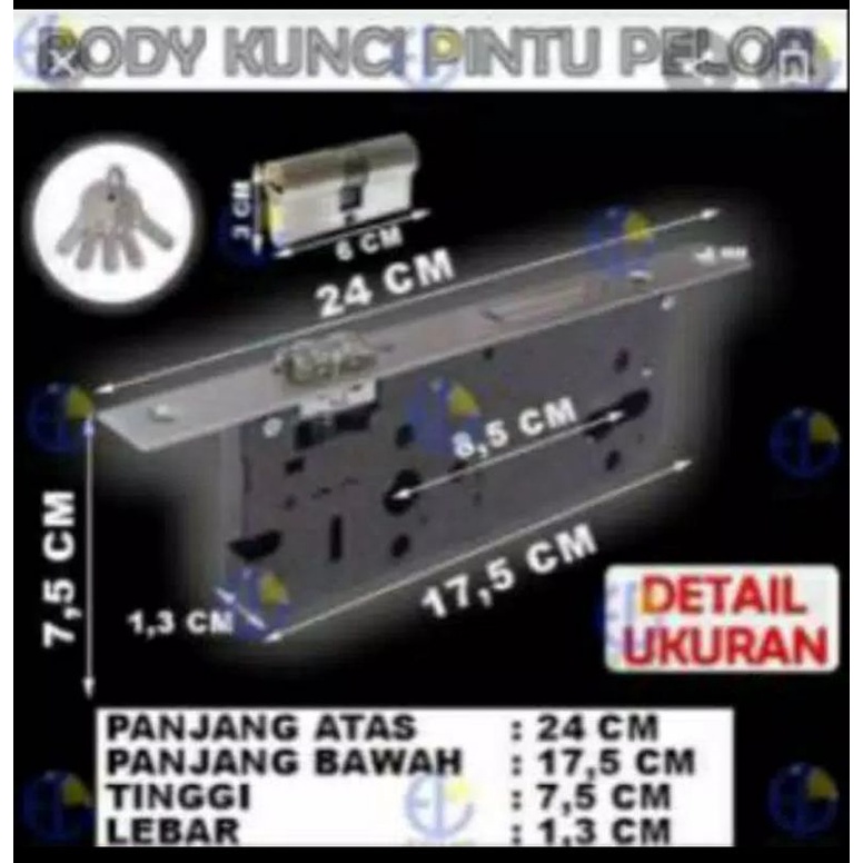 Kunci Pintu Body Pelor Kupu Tarung Starclassic / Body pelor / Body kunci