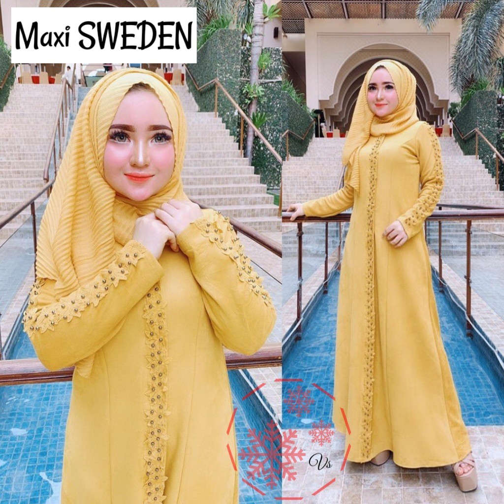 MAXI LUXMOTE / SWEDEN vV / LUXMOTE BUSANA FASHION HIJAB / PAKAIAN WANITA KONDANGAN / BAJU PESTA HIJAB