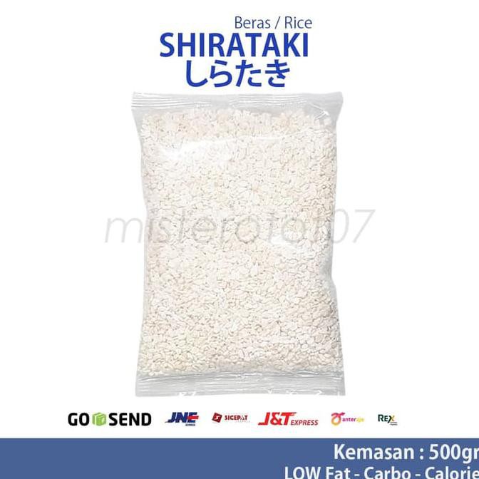 

BERAS- BERAS SHIRATAKI 500GR RENDAH KALORI / LOW CARBS SHIRATAKI KONNYAKU RIC -UNGGULAN.