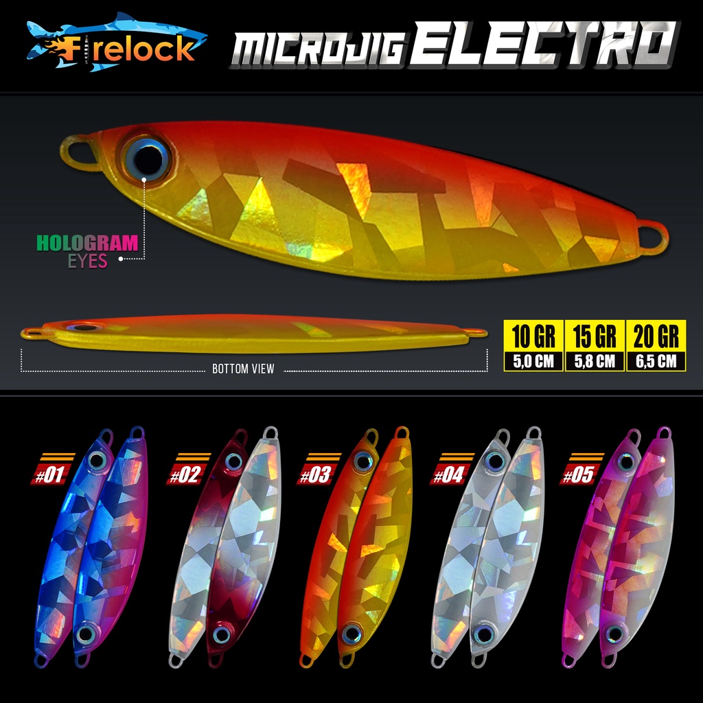 UMPAN PANCING metal jig MICRO JIG FIRELOCK ELECTRO 10 | 15 | 20 GRAM