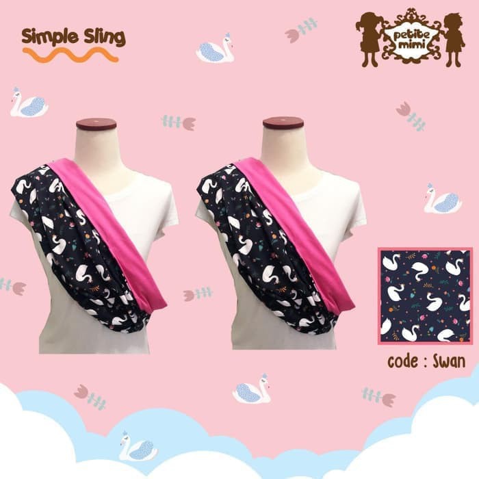 Petite Mimi Geos Sling Motif / Gendongan Samping Bayi / Gendongan Instan bayi