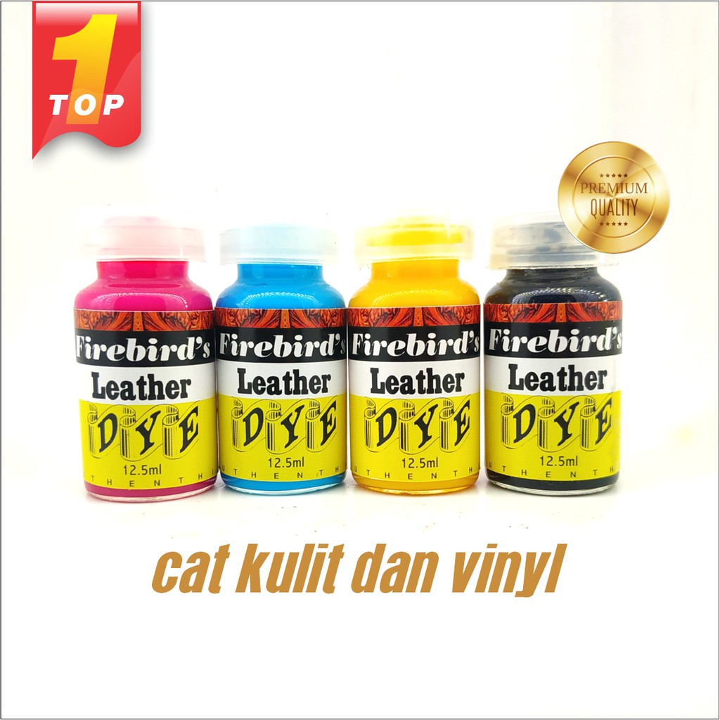 LEATHER DYE cat pewarna kulit dan vinyl permanen FireBird paint art craft