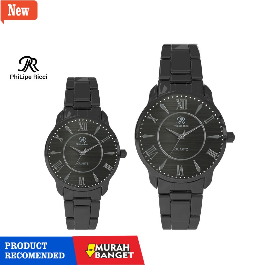 Jam tangan couple terbaik- PhiLipe Ricci Jam Tangan Couple Original Analog Besi CPR11