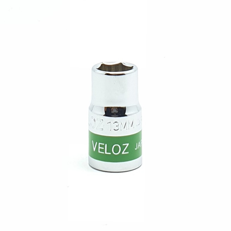 Veloz Premium 13mm Kunci Mata Sok Sock Socket 13mm 6PT 1/2&quot; Chrome Vanadium Steel