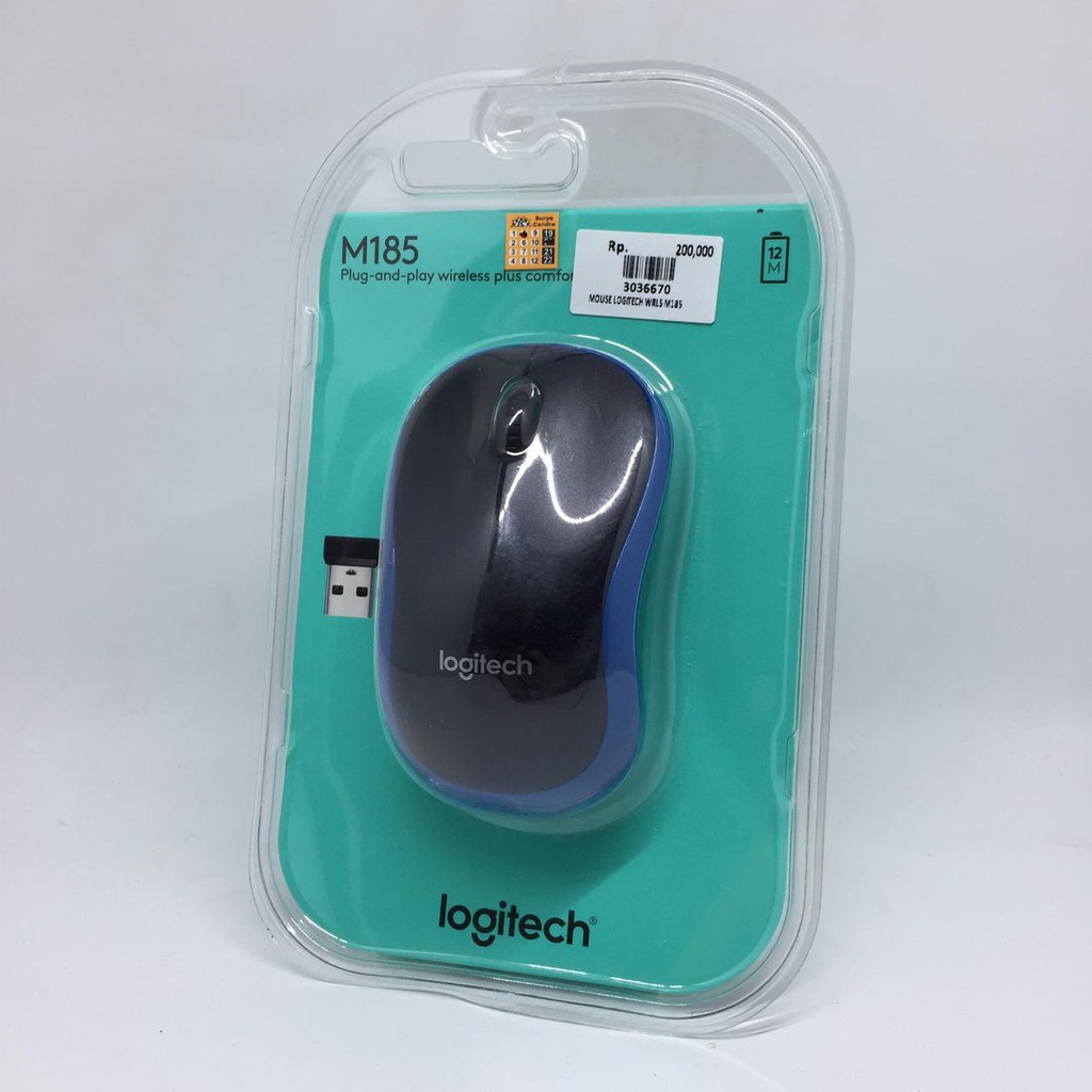 MOUSE LOGITECH WIRELES M185 GARANSI RESMI 100% ORIGINAL MOUSE AWET BERKUALITAS DAN MURAH