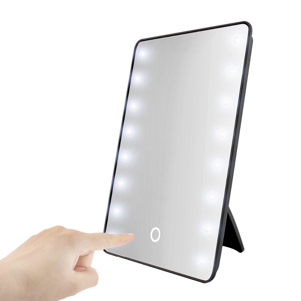 RUIMIO Home Solution Cermin Makeup Mirror 16 LED Light - A3107 - Black