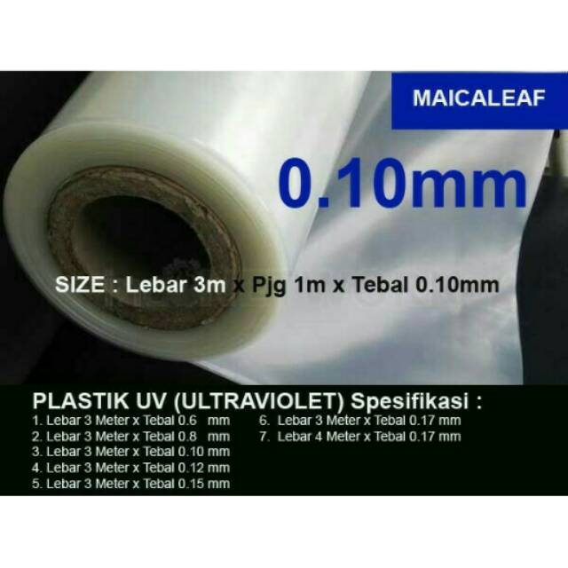 Plastik uv green house ukuran tebal 0,10mm