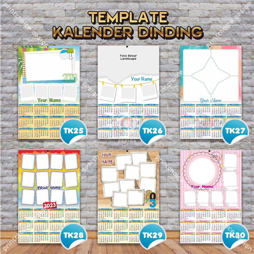 KALENDER DINDING 2023 FOTO CUSTOM FREE DESIGN