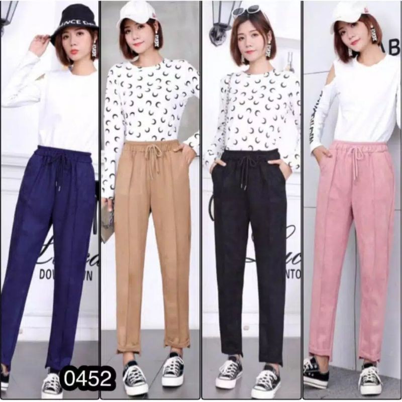 Celana bahan Suede /Aliza Pants suede