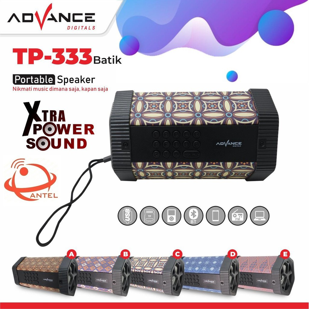 advance TP 333 B speaker Bluetooth versi batik