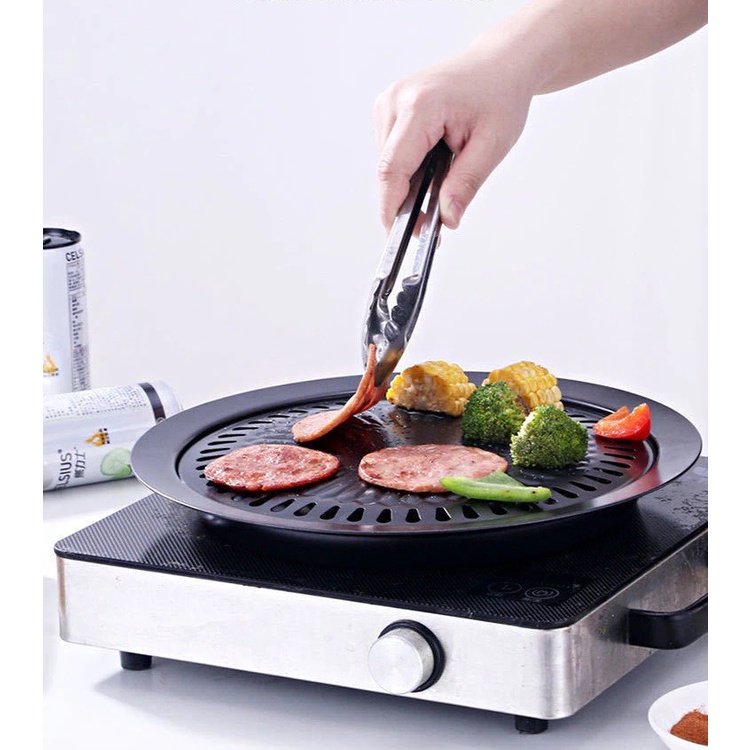 Alat Pemanggang Bulat Anti Lengket Panggangan BBQ 32Cm Ultra Grill Pan