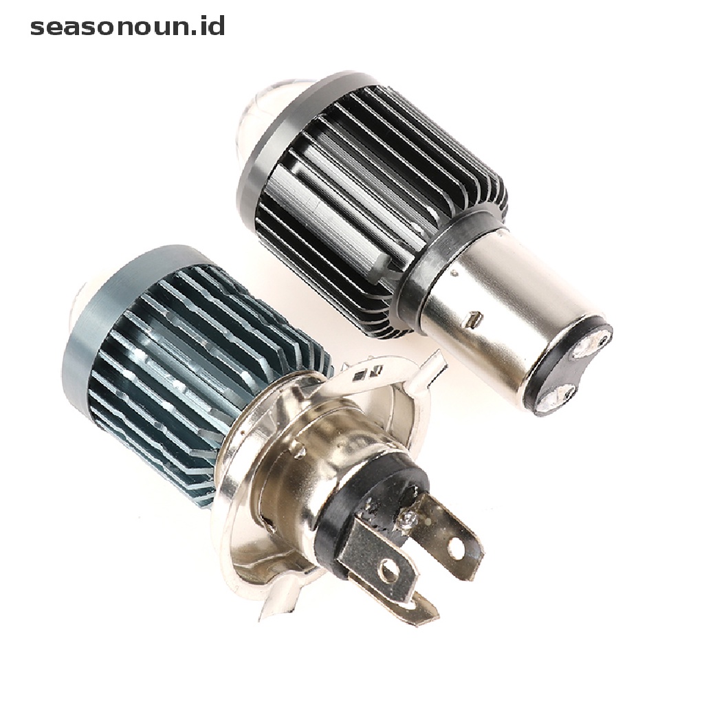 (seasonoun) Lampu Depan Motor LED H4 H6 BA20D CSP Warna Putih