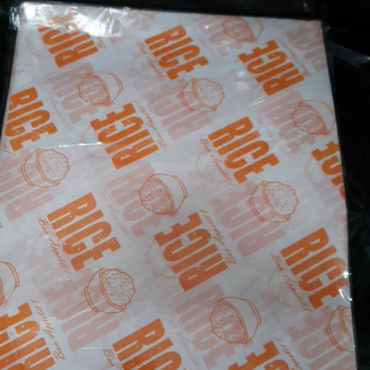 

[PRODUK CNHQO] Kertas Bungkus Nasi Motif / Kertas KFC 100 pcs 9AF