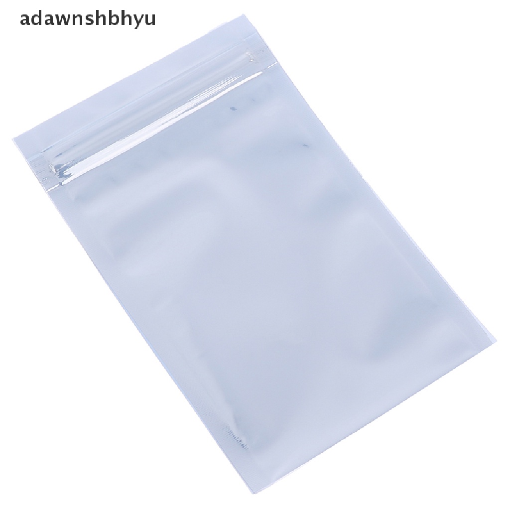 Adawnshbhyu 100Pcs Tas Penyimpanan Antistatis Ziplock Bags Resealable Pouch Untuk Paket