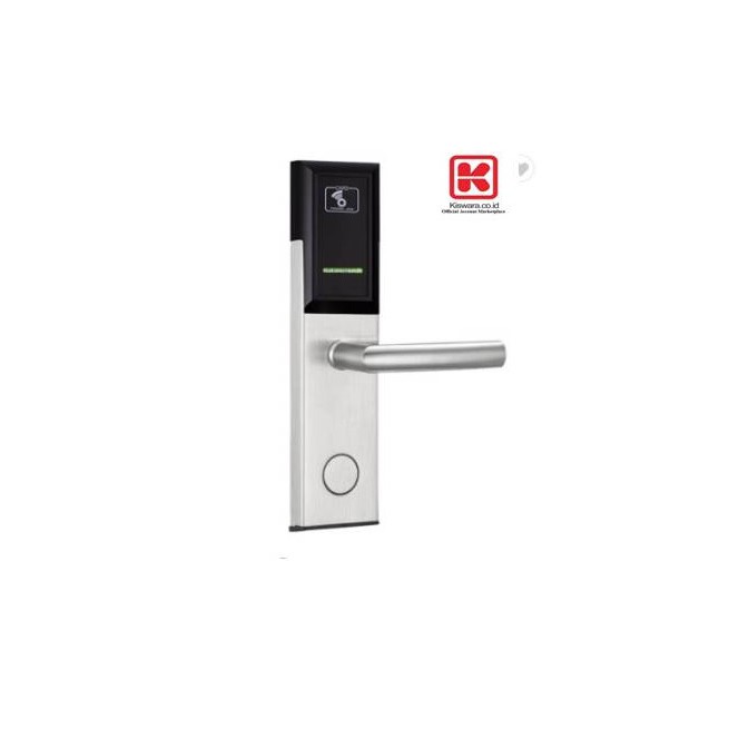 Door Lock With Card H1053 - SILVER [RIGHT]