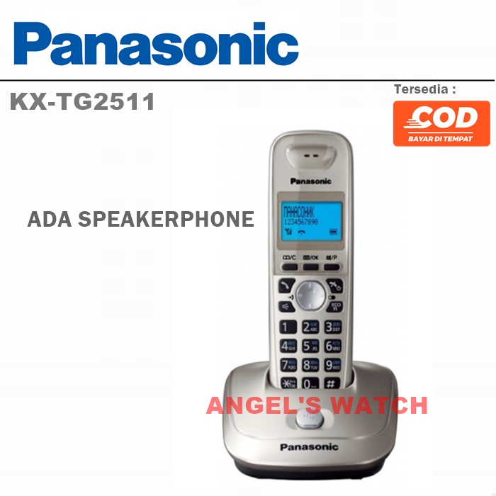 angelswatch wireless panasonic kx-tg2511 ada speakerphone TG2511 panasonic wireless telepon rumah kantor original