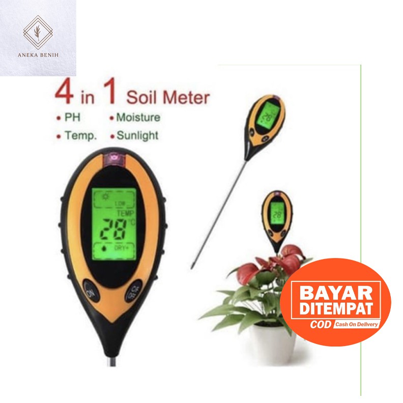 PH Meter Tanah Digital 4 In 1 Soil Analyzer