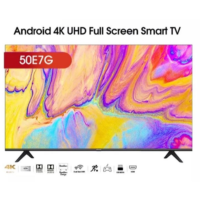 Jual Hisense TV 50inch 50E7G Smart TV Android UHD 4K Shopee Indonesia